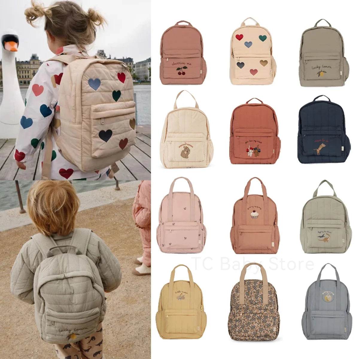 Premium Cotton Kids Backpack Unisex School Bag With Zipper Closure For Boys And Girls Kindergarten Travel - ToylandEU