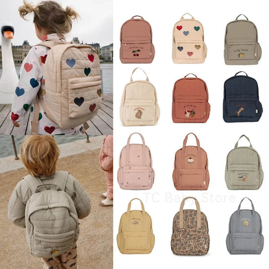Premium Cotton Kids Backpack Unisex School Bag With Zipper Closure For Boys And Girls Kindergarten Travel - ToylandEU