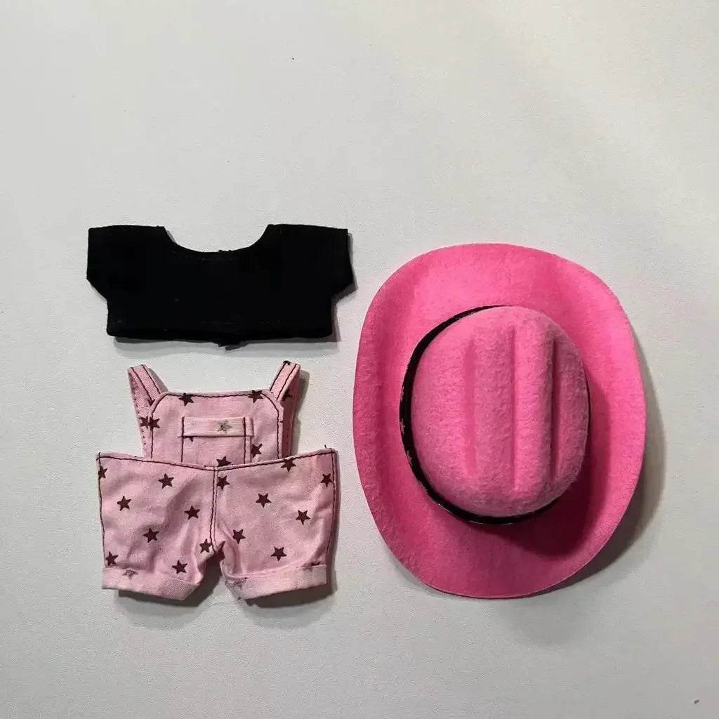 Premium Cowboy Style Doll Clothing Set with Hat and Accessories for 15 to 17cm Labubu Dolls - ToylandEU