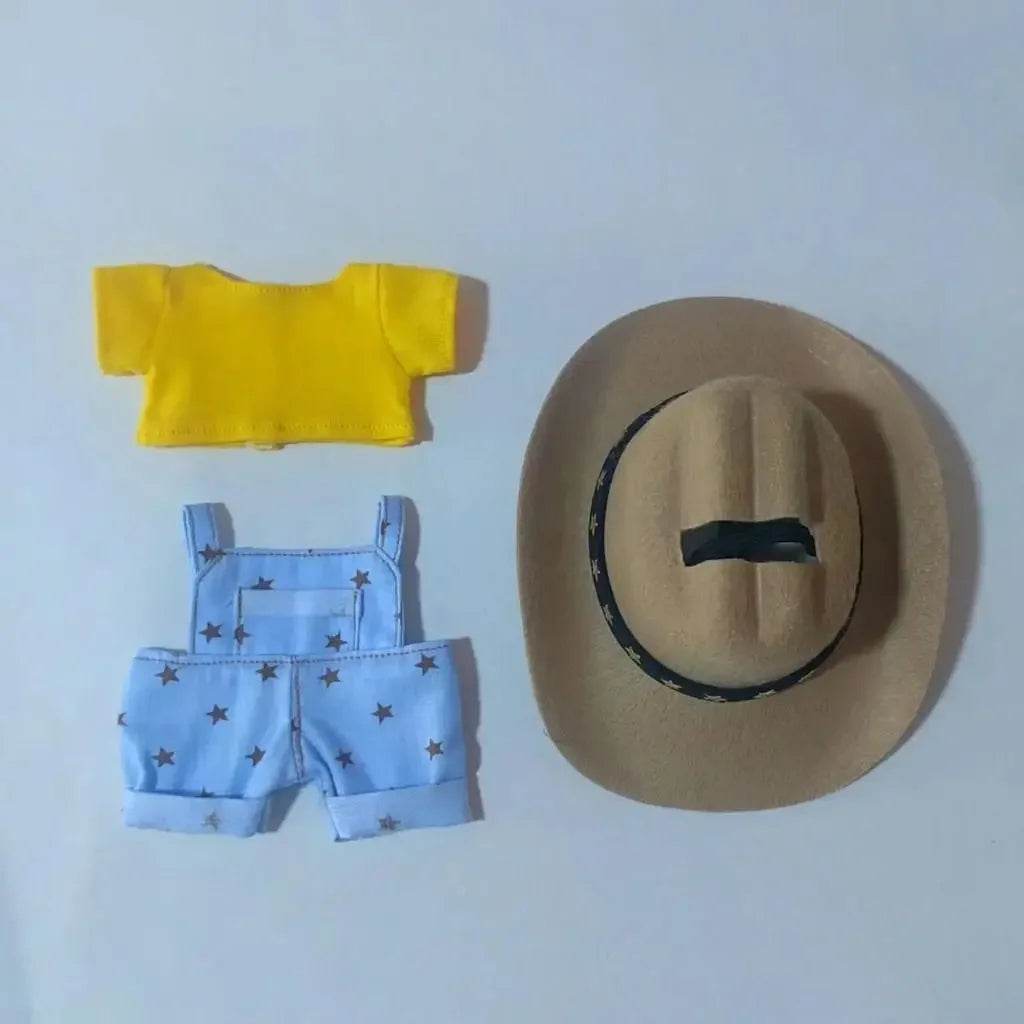 Premium Cowboy Style Doll Clothing Set with Hat and Accessories for 15 to 17cm Labubu Dolls - ToylandEU