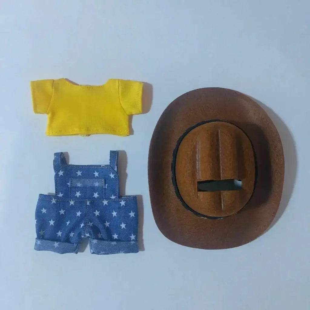 Premium Cowboy Style Doll Clothing Set with Hat and Accessories for 15 to 17cm Labubu Dolls - ToylandEU