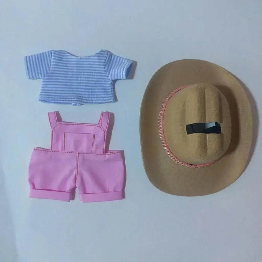 Premium Cowboy Style Doll Clothing Set with Hat and Accessories for 15 to 17cm Labubu Dolls - ToylandEU