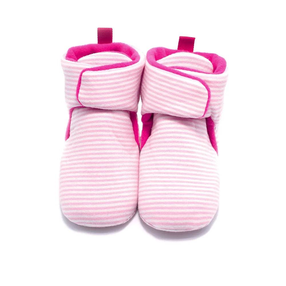 Premium Cozy Coral Fleece Baby Booties With Hook And Loop Closure For Newborns And Toddlers - ToylandEU
