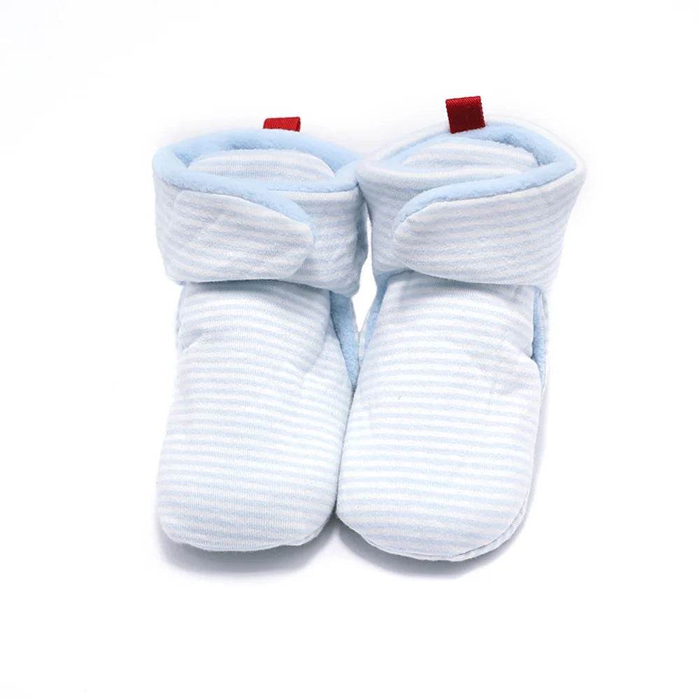 Premium Cozy Coral Fleece Baby Booties With Hook And Loop Closure For Newborns And Toddlers - ToylandEU