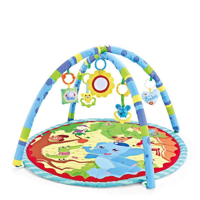Premium Crawling Mat Round Fitness Frame With Sounding Pendant For Babies 0 To 12 Months - ToylandEU