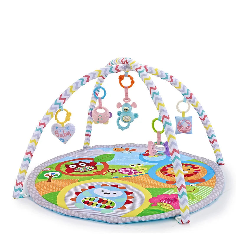 Premium Crawling Mat Round Fitness Frame With Sounding Pendant For Babies 0 To 12 Months - ToylandEU