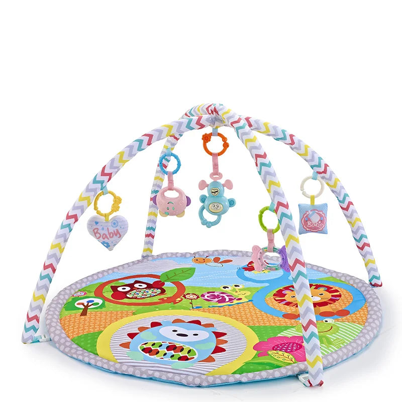 Premium Crawling Mat Round Fitness Frame With Sounding Pendant For Babies 0 To 12 Months - ToylandEU