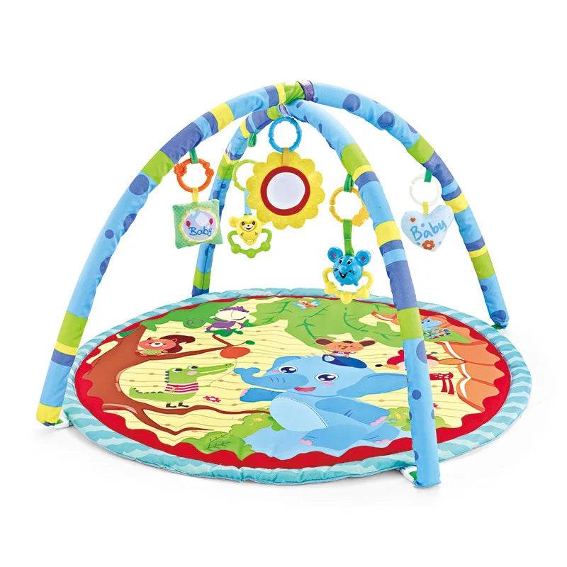 Premium Crawling Mat Round Fitness Frame With Sounding Pendant For Babies 0 To 12 Months - ToylandEU