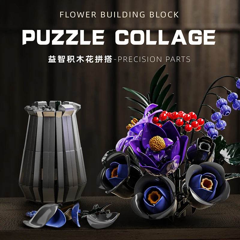 Premium DIY Rose Bouquet Gift Set Building Blocks For Women - ToylandEU