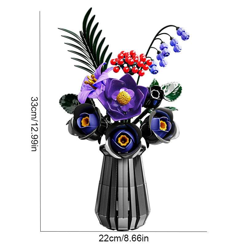 Premium DIY Rose Bouquet Gift Set Building Blocks For Women - ToylandEU