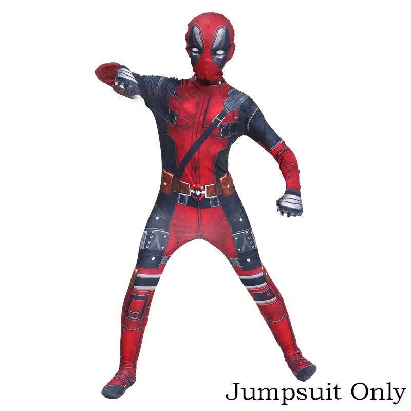 Premium Deadpool Costume 3D Jumpsuit Mask Sword For Kids - ToylandEU