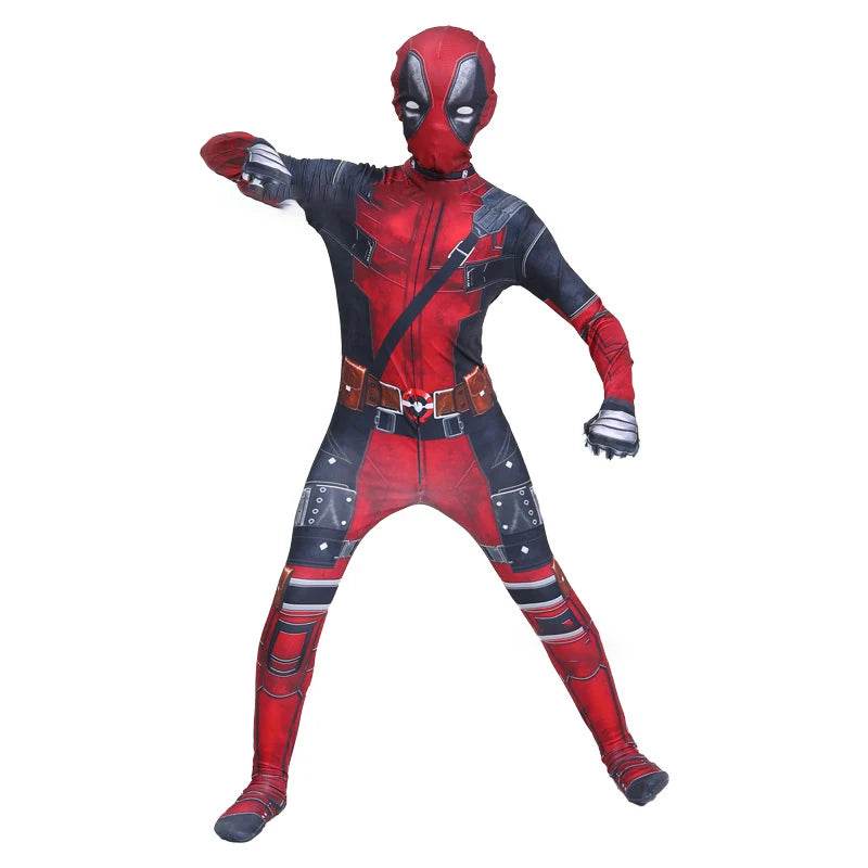 Premium Deadpool Costume 3D Jumpsuit Mask Sword For Kids - ToylandEU