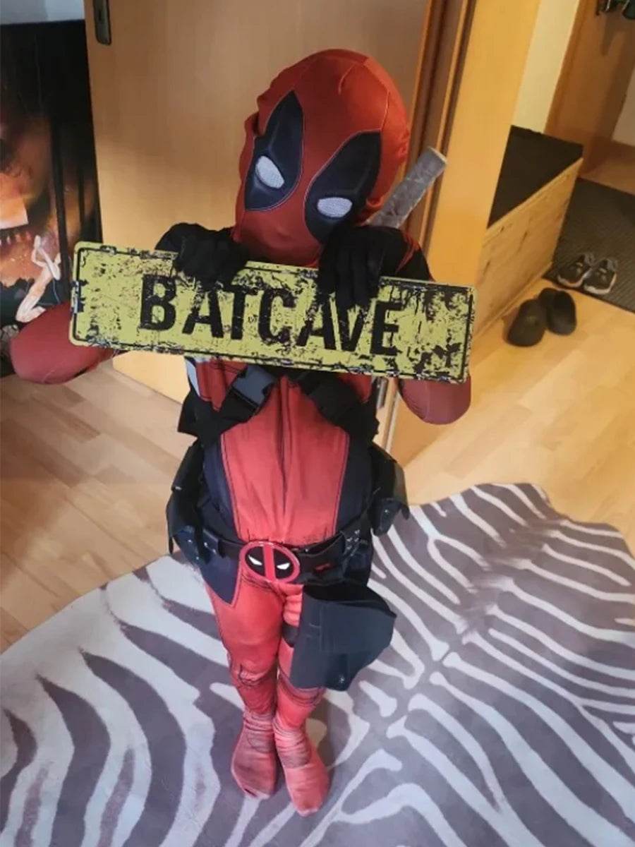 Premium Deadpool Costume For Kids Mask And Jumpsuit - ToylandEU
