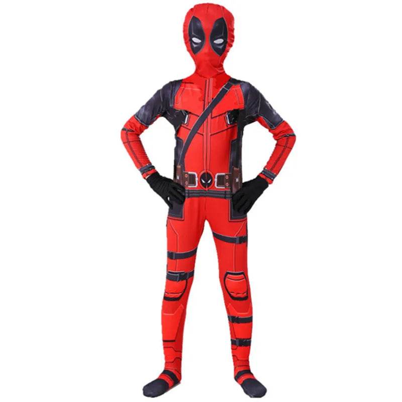 Premium Deadpool Costume Jumpsuit Mask Sword Bag For Kids - ToylandEU