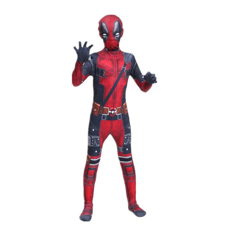 Premium Deadpool Costume Jumpsuit Mask Sword Bag For Kids - ToylandEU