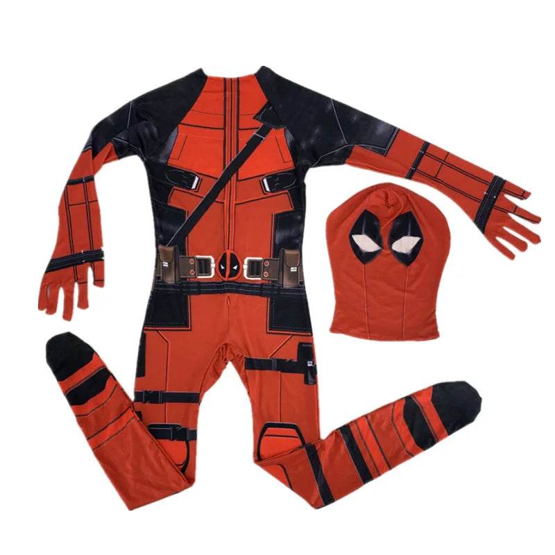 Premium Deadpool Costume Jumpsuit Mask Sword Bag For Kids - ToylandEU