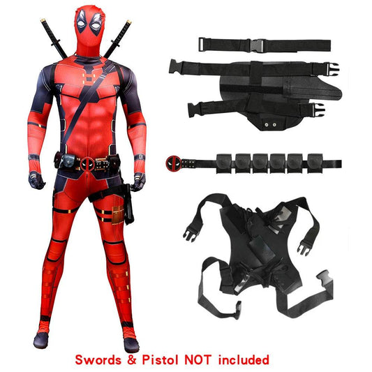 Premium Deadpool Costume Jumpsuit With Holster Unisex - ToylandEU