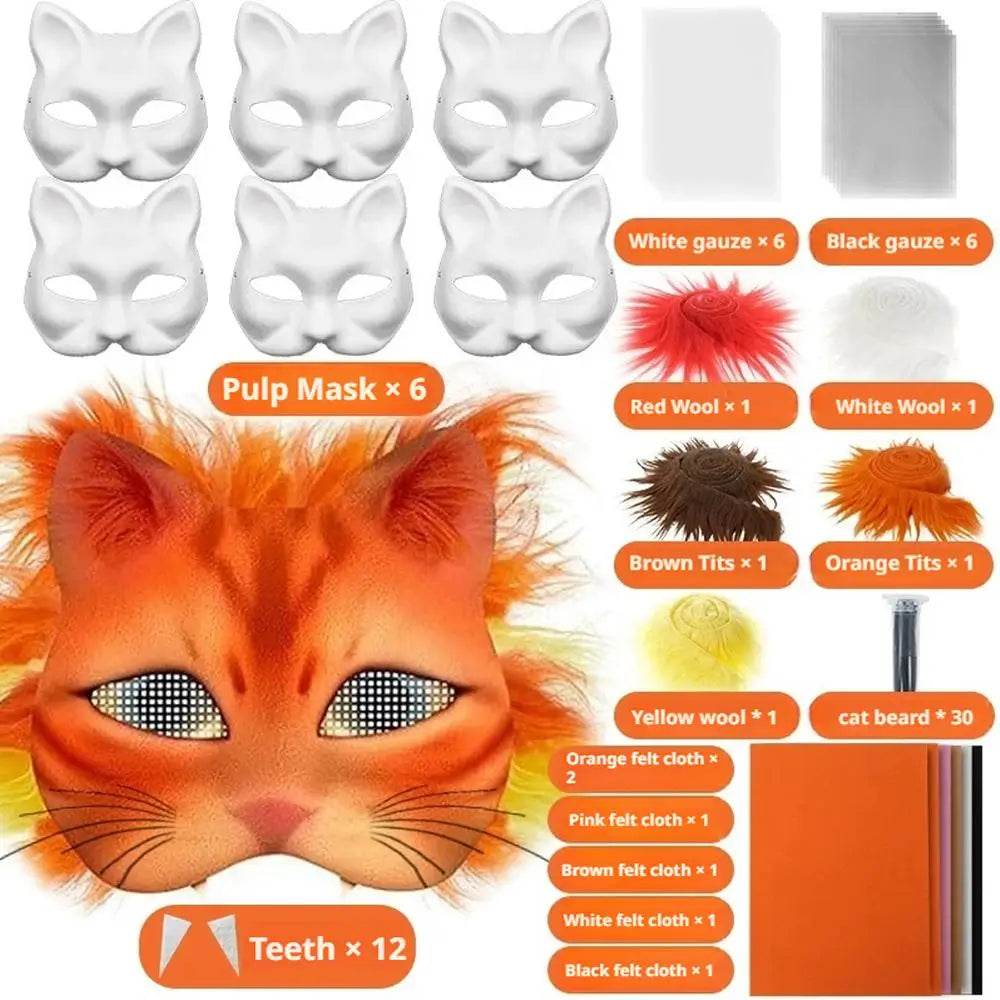 Premium Deluxe Cat Masks Felt Mask Craft Kit For Painting - ToylandEU