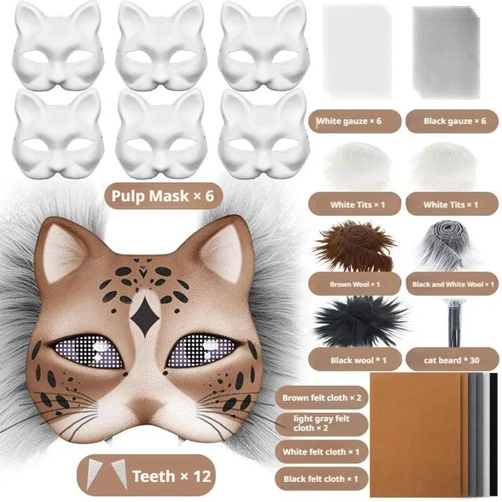 Premium Deluxe Cat Masks Felt Mask Craft Kit For Painting - ToylandEU