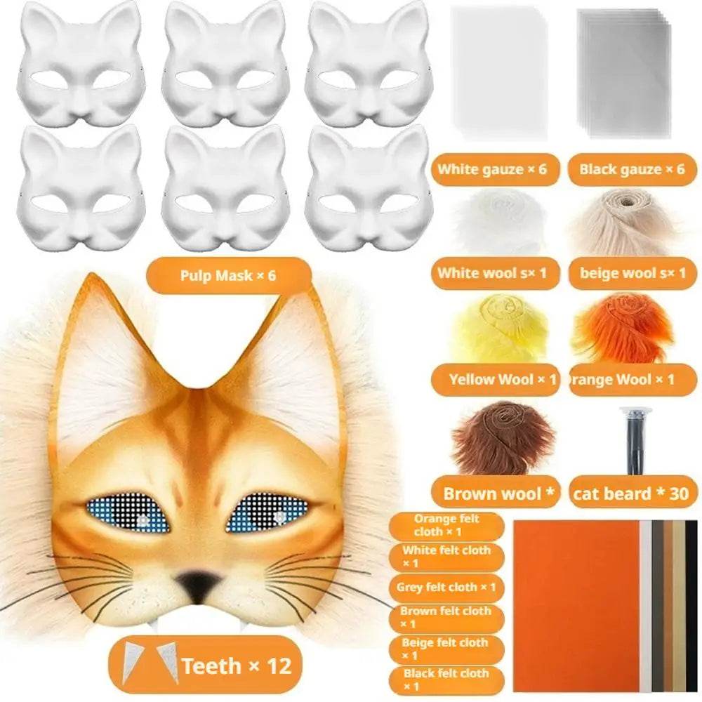 Premium Deluxe Cat Masks Felt Mask Craft Kit For Painting - ToylandEU