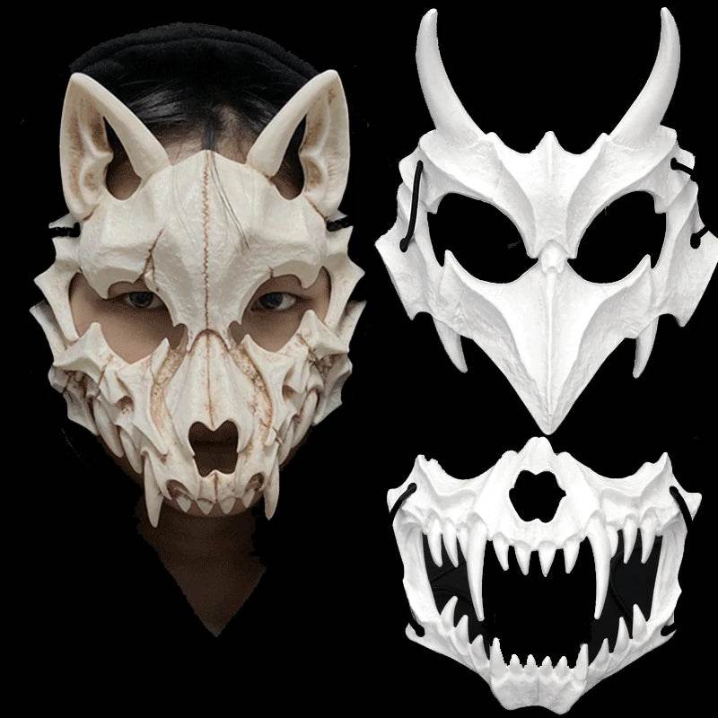 Premium Demon Mask Werewolf Skull Cosplay For Adults - ToylandEU
