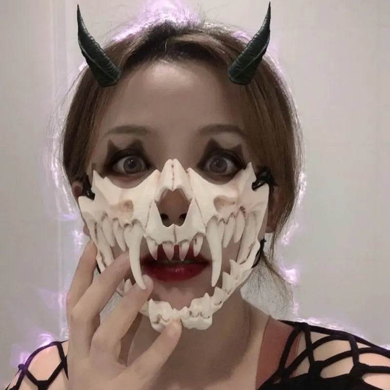 Premium Demon Mask Werewolf Skull Cosplay For Adults - ToylandEU