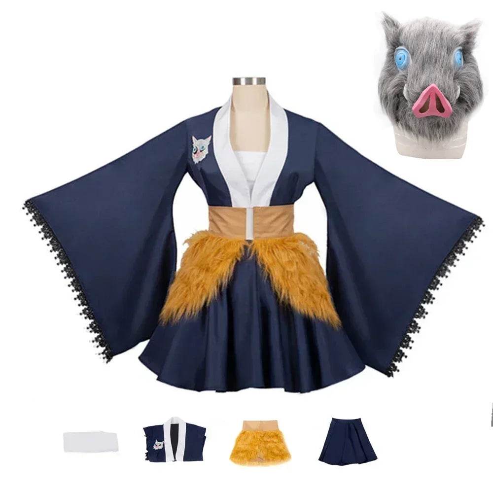 Premium Demon Slayer Cosplay Costume With Wig For Adults - ToylandEU