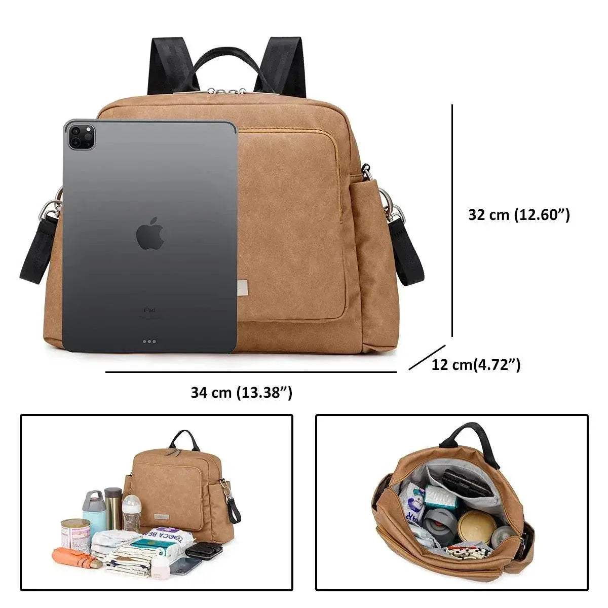  Premium Diaper Backpack 2 In 1 Waterproof Toyland EU -  ToylandEU™