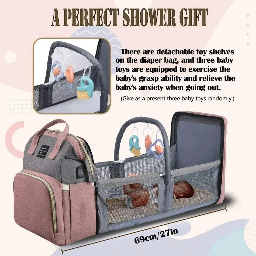  Premium Diaper Backpack Folding Crib Bed XL Toyland EU -  ToylandEU™