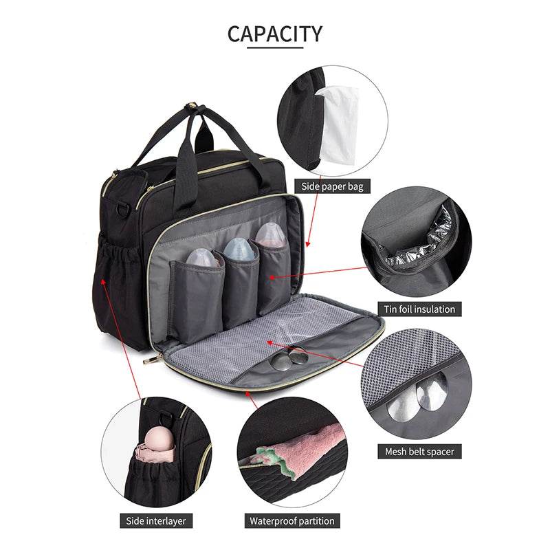Premium Diaper Bag Large Capacity With Stroller Organizer For Moms On The Go Everyday - ToylandEU