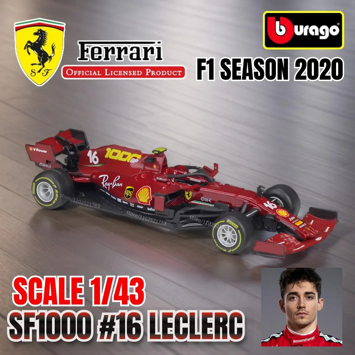 Premium Diecast 1to43 F1 Racing Car Model By Bburago - ToylandEU