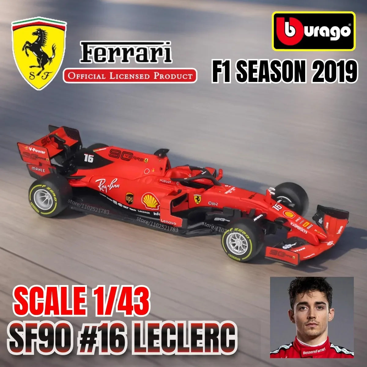 Premium Diecast 1to43 F1 Racing Car Model By Bburago - ToylandEU