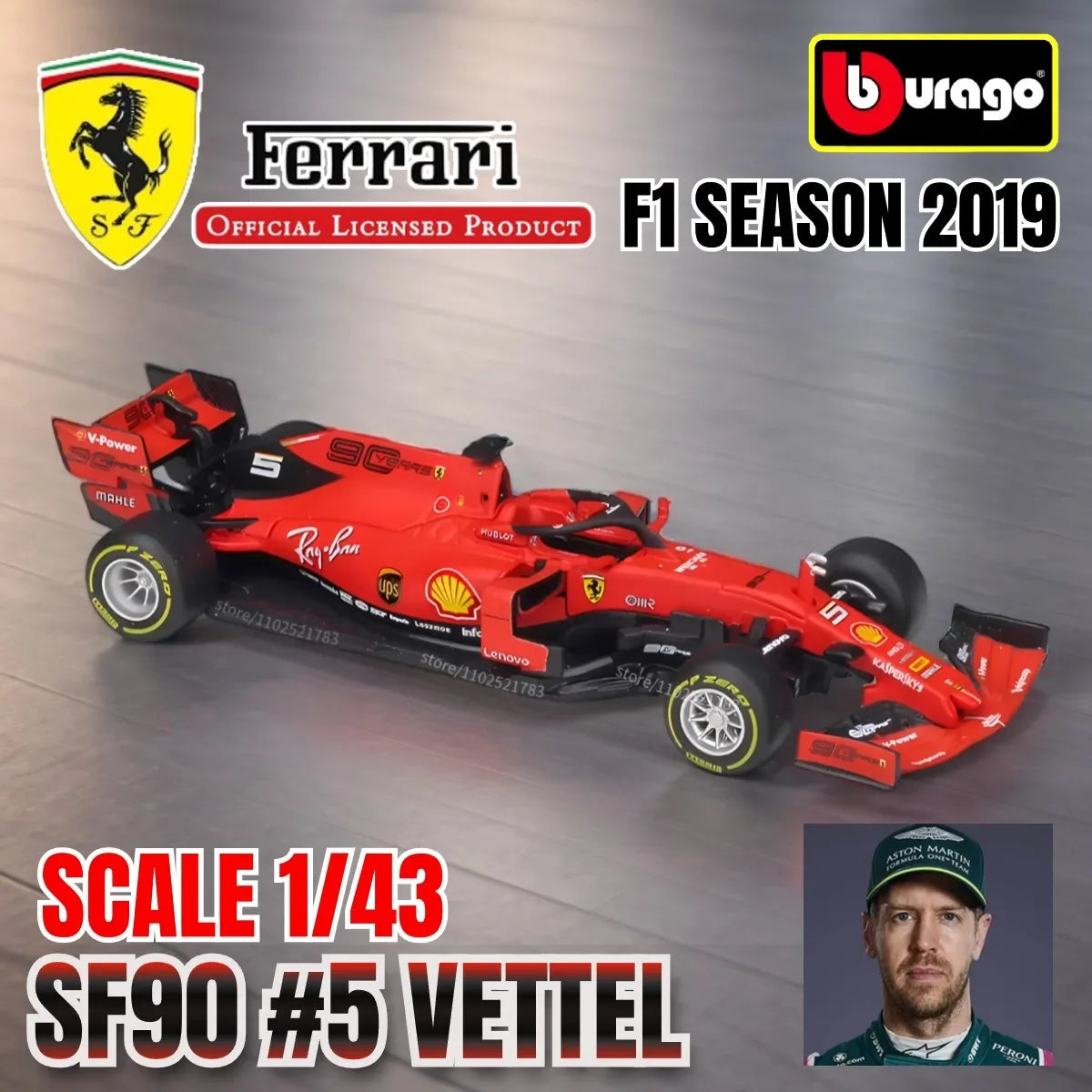 Premium Diecast 1to43 F1 Racing Car Model By Bburago - ToylandEU