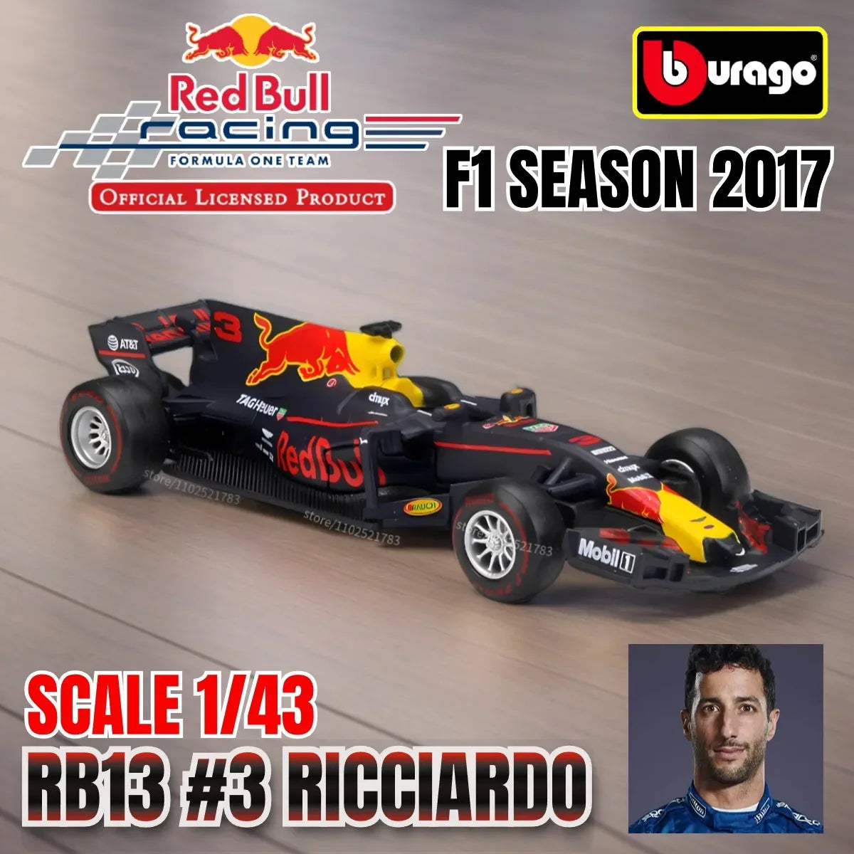 Premium Diecast 1to43 F1 Racing Car Model By Bburago - ToylandEU