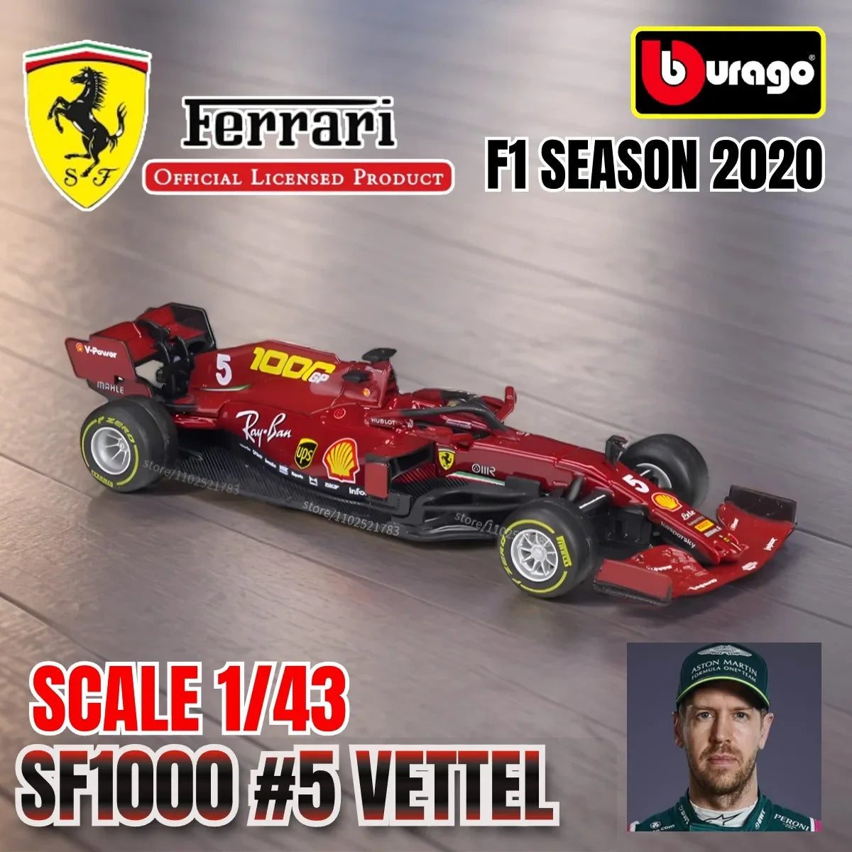 Premium Diecast 1to43 F1 Racing Car Model By Bburago - ToylandEU