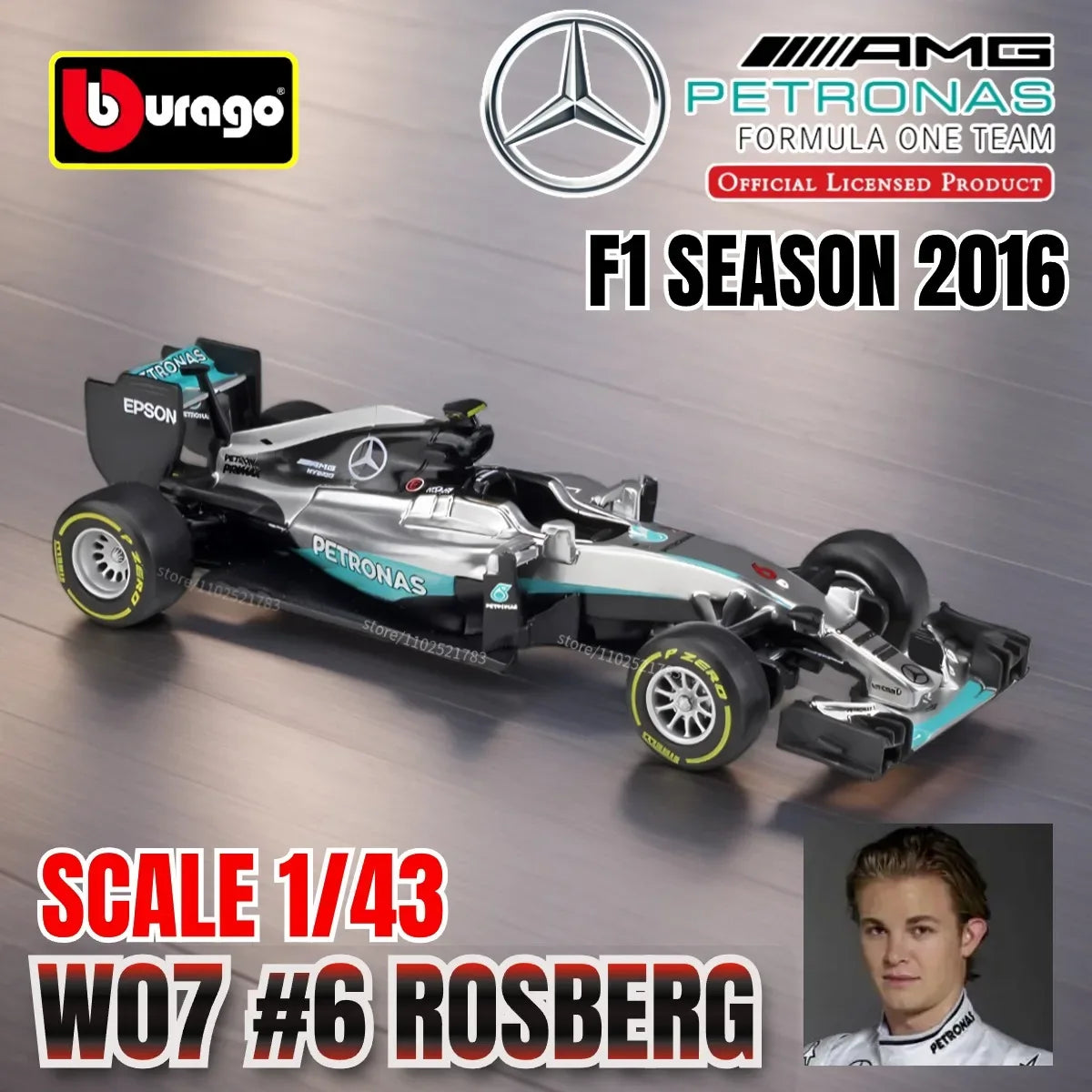 Premium Diecast 1to43 F1 Racing Car Model By Bburago - ToylandEU