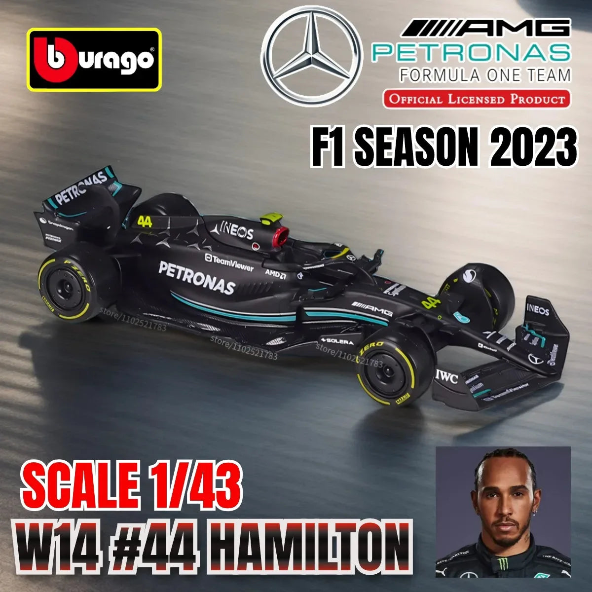 Premium Diecast 1to43 F1 Racing Car Model By Bburago - ToylandEU