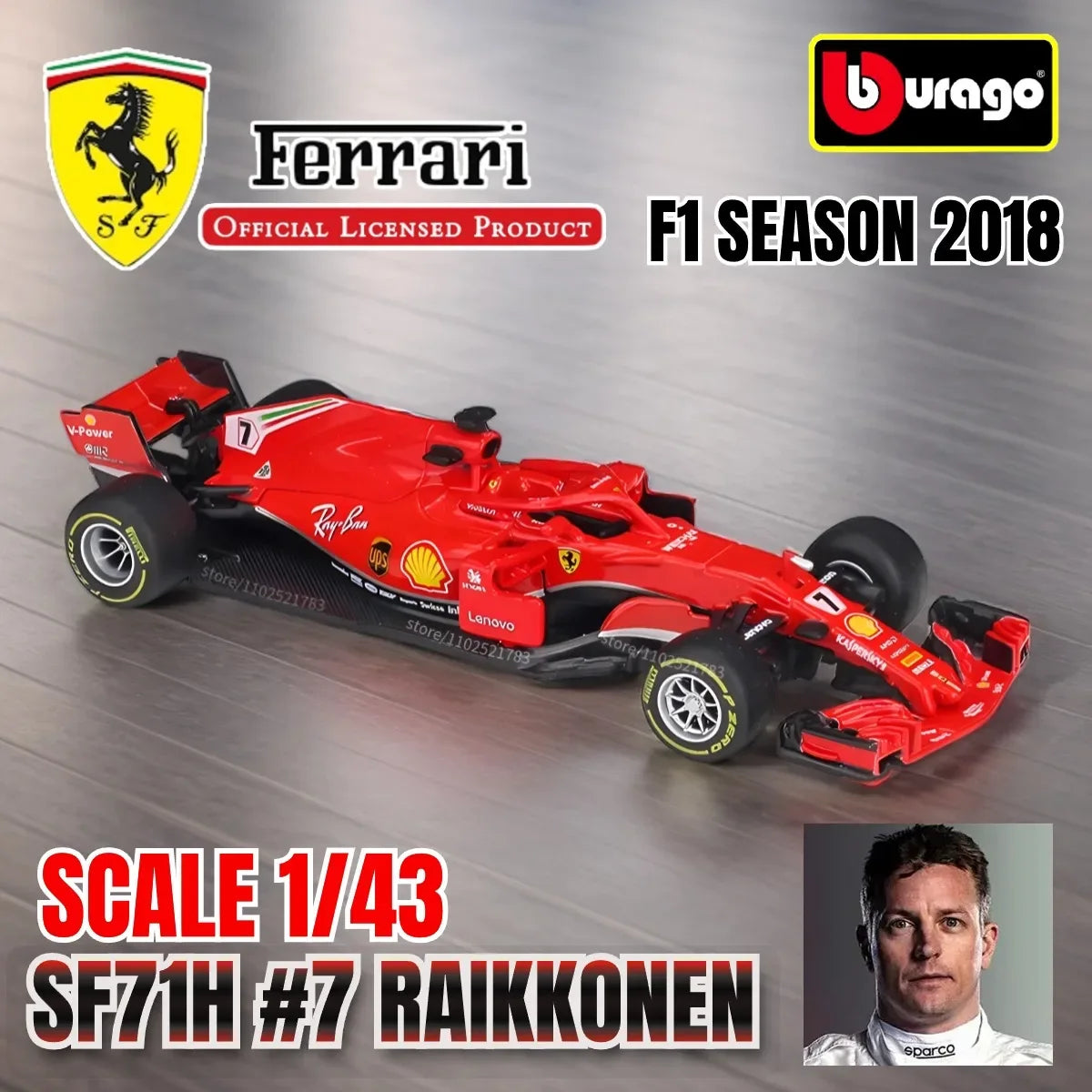 Premium Diecast 1to43 F1 Racing Car Model By Bburago - ToylandEU