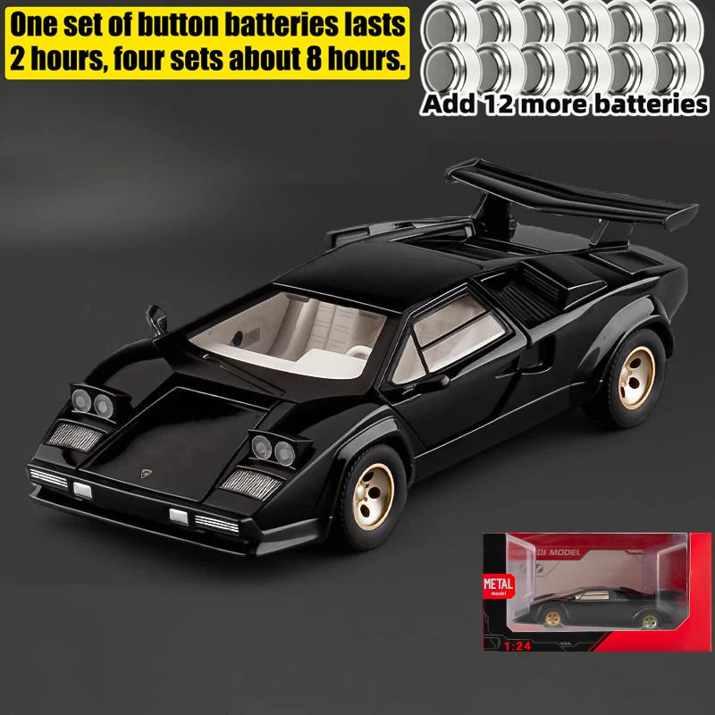Premium Diecast Alloy Model Car 1 24 Countach LP500S Sideswipe Collector Ornament For Boys And Collectors - ToylandEU