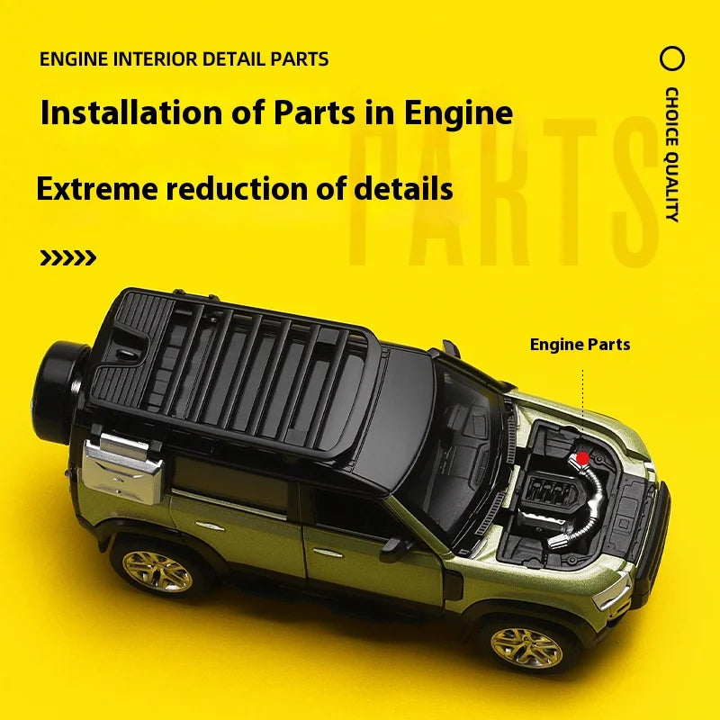 Premium Diecast Alloy Model Car 1-43 Scale Land Rover Defender 110 Assembly Modification Series For Collectors - ToylandEU