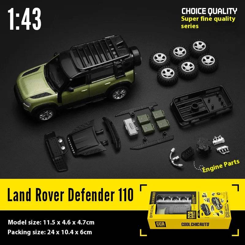 Premium Diecast Alloy Model Car 1-43 Scale Land Rover Defender 110 Assembly Modification Series For Collectors - ToylandEU