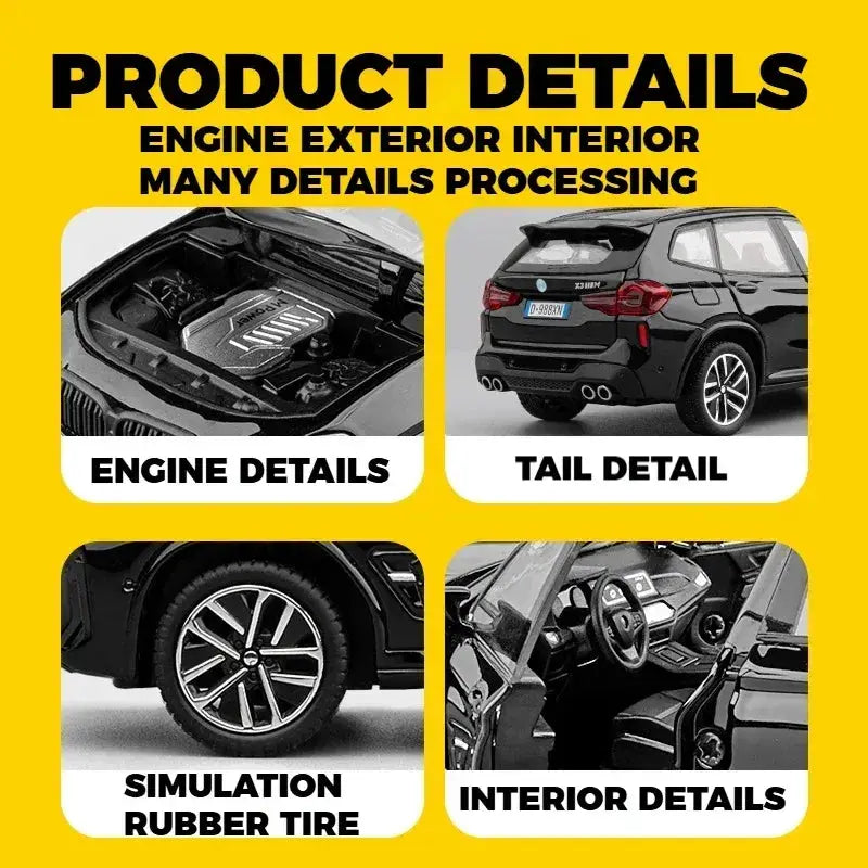 Premium Diecast BMW X3M Model Car With Pull Back Sound - ToylandEU