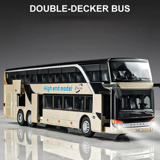 Premium Diecast Bus Model 1:30 Scale Double Decker Kids - ToylandEU