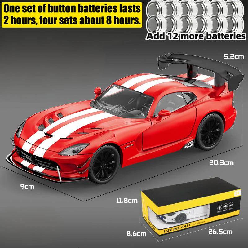 Premium Diecast Car 1 24 Scale Alloy Body Dodge Viper ACR 2016 For Car Enthusiasts And Collectors - ToylandEU