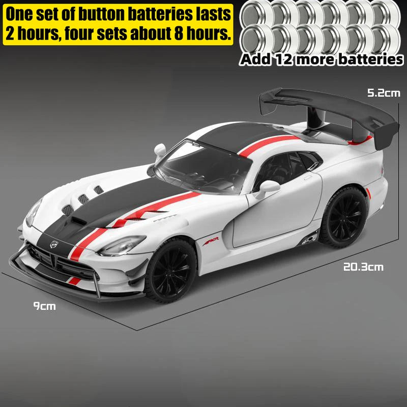 Premium Diecast Car 1 24 Scale Alloy Body Dodge Viper ACR 2016 For Car Enthusiasts And Collectors - ToylandEU