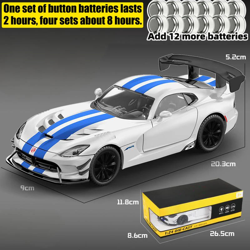 Premium Diecast Car 1 24 Scale Alloy Body Dodge Viper ACR 2016 For Car Enthusiasts And Collectors - ToylandEU