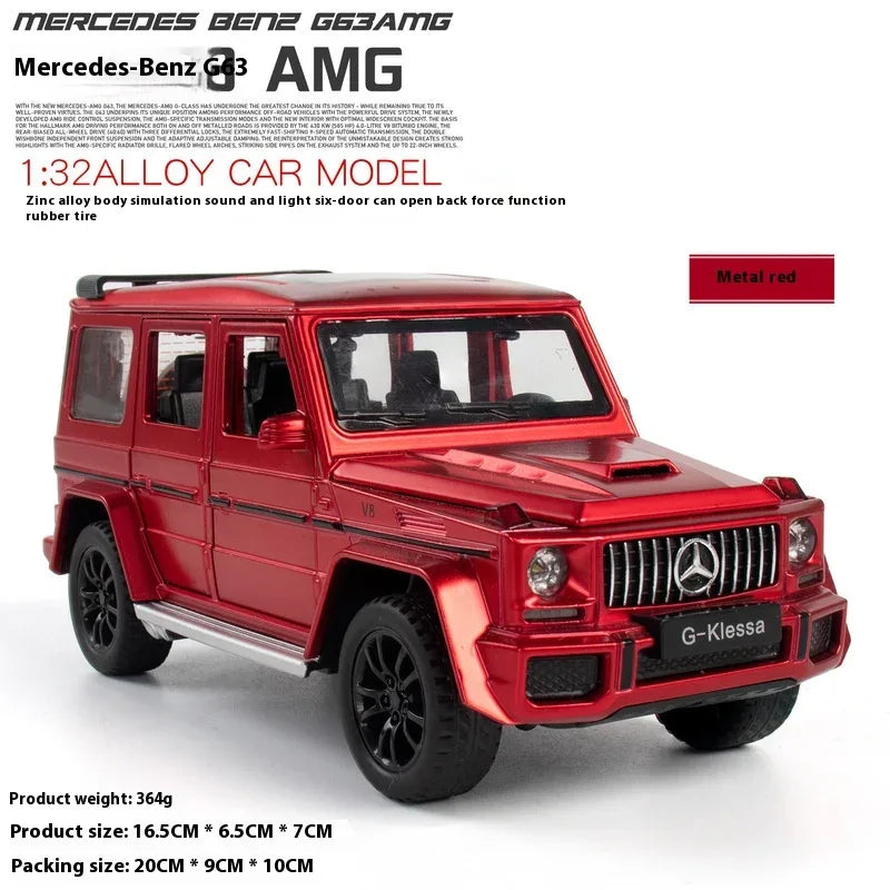 Premium Diecast Car 1 32 Mercedes G63 AMG Sound Light Pull Back Toy For Kids - ToylandEU
