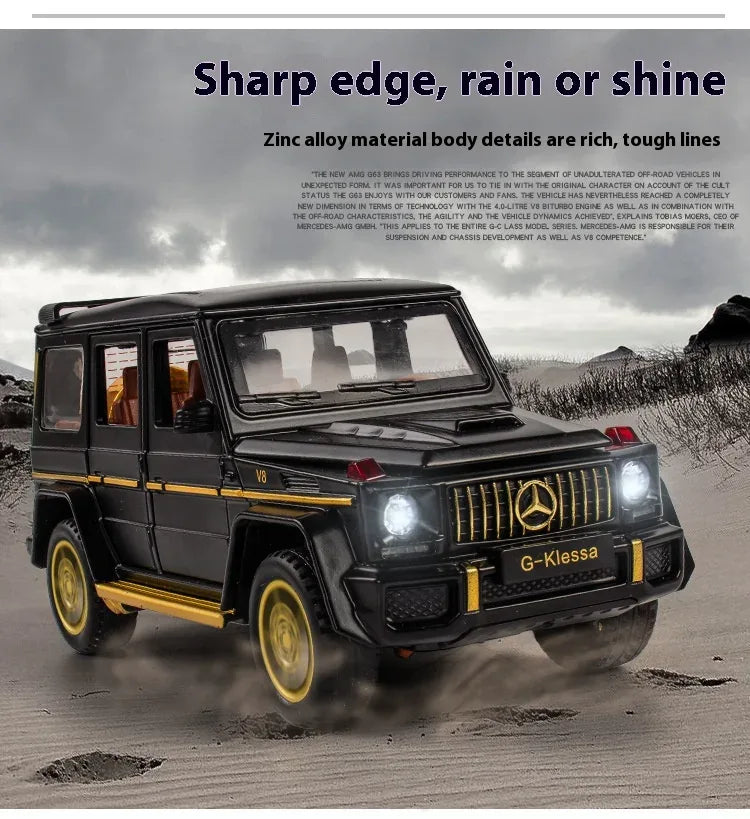 Premium Diecast Car 1 32 Mercedes G63 AMG Sound Light Pull Back Toy For Kids - ToylandEU