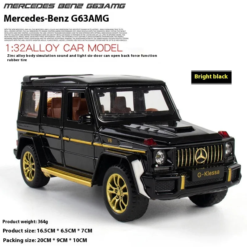 Premium Diecast Car 1 32 Mercedes G63 AMG Sound Light Pull Back Toy For Kids - ToylandEU