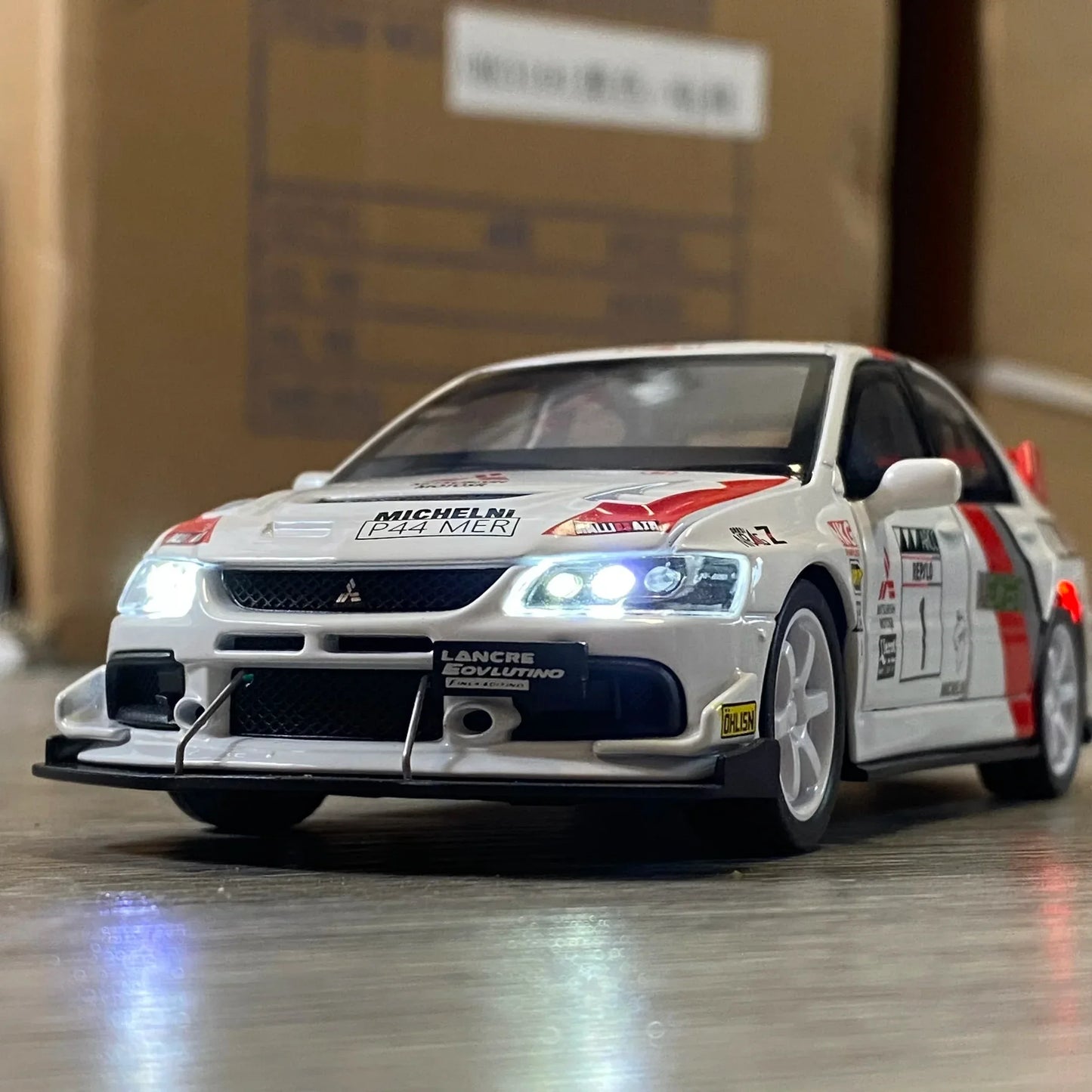 Premium Diecast Car 1:32 Mitsubishi Lancer Evolution EVO Petro Version For Fans - ToylandEU